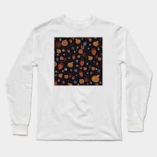 Fruit pattern (black) Long Sleeve T-Shirt